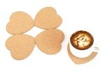 Heart-Shaped Cork Coasters, 4-Inch Pack of 30