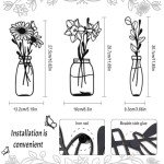 Black Metal Flower Wall Art - 3 Piece Set