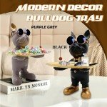 Bulldog Tray Statue and Candy Dish Holder