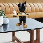 Bulldog Tray Statue and Candy Dish Holder