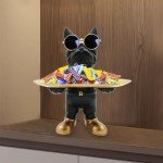 Bulldog Tray Statue and Candy Dish Holder