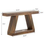 Tribesigns Rustic Farmhouse Console Table with Storage