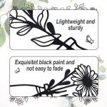 Black Metal Flower Wall Art - 3 Piece Set