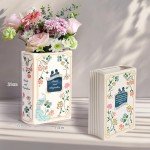 Ceramic Book Vase for Flowers and Decor