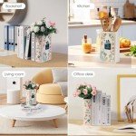 Ceramic Book Vase for Flowers and Decor