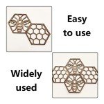 Set of 10 Honeycomb Wooden Bee Coasters