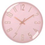 Large Silent Battery Operated Wall Clock - Pink