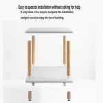 Fohouse White 2-Tier End Table for Small Spaces