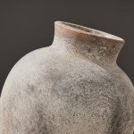 Boho Whitewashed Ceramic Flower Vase - 6 Inch