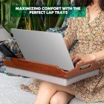 Sapele Wood Lap Desk with Cushion Tray