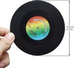 Retro Vinyl Record Coaster Set - 6 Pieces