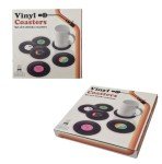 Retro Vinyl Record Coaster Set - 6 Pieces