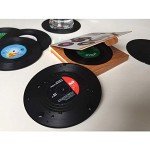 Retro Vinyl Record Coaster Set - 6 Pieces