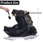 Black and Gold Resin Lion Key Bowl