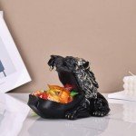 Black and Gold Resin Lion Key Bowl