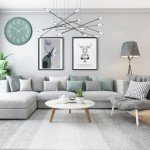 12" Silent Modern Wall Clock - Green & White