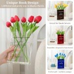 Clear Acrylic Book Vase for Floral Decor