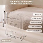 Clear Acrylic Book Vase for Floral Decor