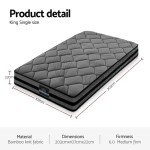 Giselle 22cm Medium Firm Pocket Spring Mattress - King Single