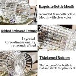 Embossed 7'' Crystal Glass Vase for Décor