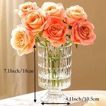 Embossed 7'' Crystal Glass Vase for Décor