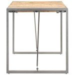 Solid Mango Wood Rectangular Dining Table - Industrial Style