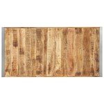 Solid Mango Wood Rectangular Dining Table - Industrial Style