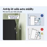 Alfordson Tallboy Dresser with 5 Drawers - Black