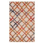 Diamond Lattice Indoor Outdoor Area Rug, Cream