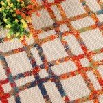 Diamond Lattice Indoor Outdoor Area Rug, Cream