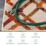 Diamond Lattice Indoor Outdoor Area Rug, Cream