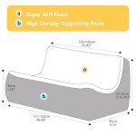 Mid Century Armless Twin Loveseat in Prussia Blue