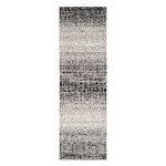 Red and Black Abstract Area Rug - 2'6" x 4