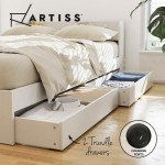 Artiss Single Bed Frame with Storage Headboard