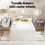 Artiss Single Bed Frame with Storage Headboard