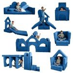 Blue Modular Toddler Couch and Play Set