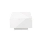 High Gloss White Coffee Table with Storage Drawer