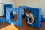 Blue Modular Toddler Couch and Play Set