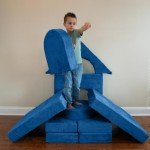 Blue Modular Toddler Couch and Play Set