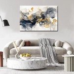 Black and Grey Abstract Canvas Wall Art 24"×36