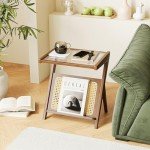 Bamworld Boho Rattan Side Table with Storage