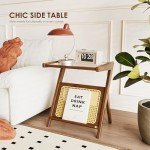 Bamworld Boho Rattan Side Table with Storage