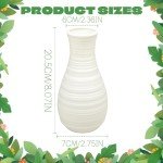 Minimalist White Plastic Vase for Flowers