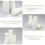 Minimalist White Plastic Vase for Flowers