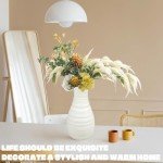 Minimalist White Plastic Vase for Flowers