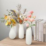 Minimalist White Plastic Vase for Flowers
