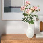 Minimalist White Plastic Vase for Flowers