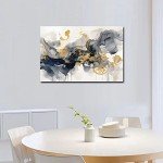 Black and Grey Abstract Canvas Wall Art 24"×36