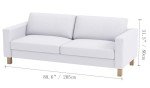 IKEA Karlstad 3-Seater Sofa Cover - Light Beige