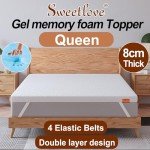 Sweetlove Queen Gel Memory Foam Mattress Topper